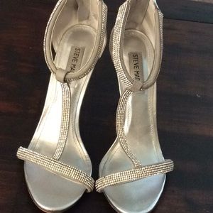 Steve madden silver high heels